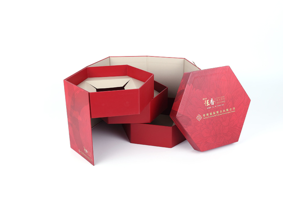 Luxury Hexagon Shape Cardboard Candy Box Cosmetic Jewery Storage Rigid